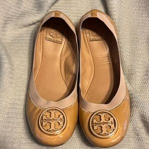 Tory Burch Nude Ballet Flats, size 10